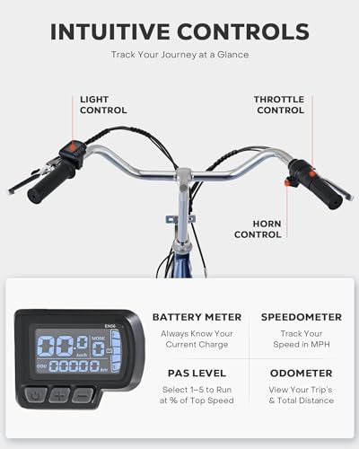 Viribus Electric Trike, 250W Electric Tricycle for Adults with UL 36V 13Ah Battery, 3 Wheel Electric Bike for Men Women Seniors with Basket, Ebike Trike 330lb. 24 26 in Etrike E Trikes