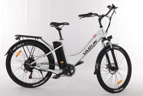 VARUN Electric Bike for Adults - 500W Electric Bicycle Up to 40 Miles, Removable Battery, 7-Speed, and Shock Absorber, Stylish 26" Ebike Suitable for Commuting
