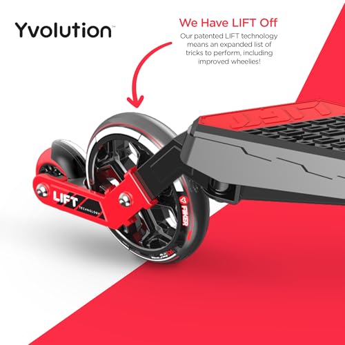 Yvolution Fliker Wiggle Scooter 3 Wheels Foldable Drift Scooter Self-Propelling Drifting Scooter for Adults and Kids Ages 9+ Years Old
