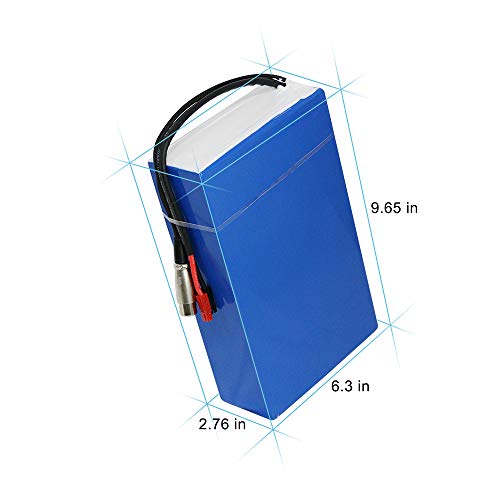 Yasco (US Warehouse) 72v/60v/48v/52v/36v/24v Ebike Battery for 250w -3000w Motor, 15Ah/20Ah/25Ah Large Capacity Waterproof Rectangular PVC Lithium Battery Pack Adult Electric Bike Conversion Kit