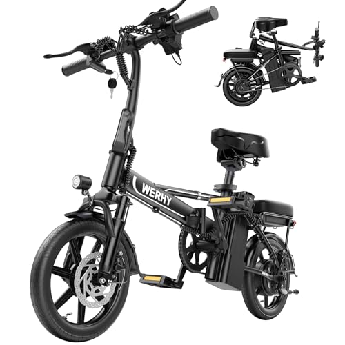 Y6 Electric Bike for Adults 750W Peak Motor, 22 mph Folding Ebike, 14" Adults Electric Bicycles, 499.2Wh Battery, 28 Miles Range, Mini E Bikes for Adults and Teens