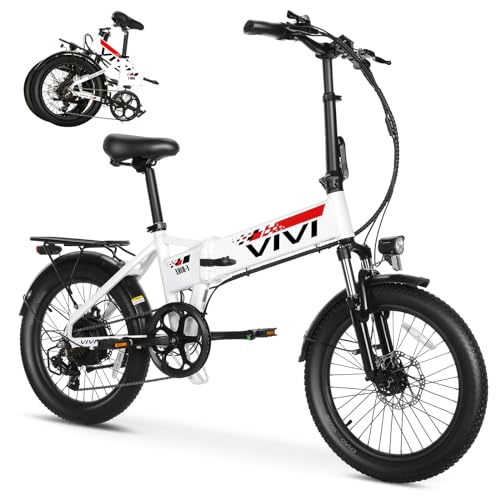 Vivi Electric Bike, 20" Folding Electric Bike Peak 750W Ebikes for Adults, 21.7MPH Foldable Ebike Electric Bicycle with 48V Removable Battery, 7 Speed Commuter Ebike Cruise Control, UL 2849 Certified