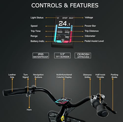 Polar Foldable Electric Trike for Adults, 750W BAFANG Motor, 3 Wheel Electric Bike w/Differential and Parking Brake, 65-Mile Long Range Motorized Tricycle, 450 lbs Load Capacity, 48V Battery