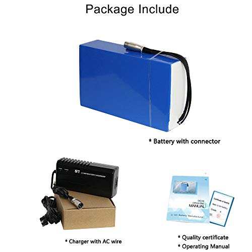 Yasco (US Warehouse) 72v/60v/48v/52v/36v/24v Ebike Battery for 250w -3000w Motor, 15Ah/20Ah/25Ah Large Capacity Waterproof Rectangular PVC Lithium Battery Pack Adult Electric Bike Conversion Kit