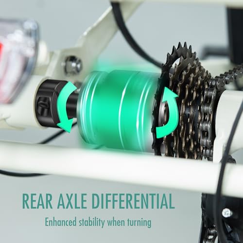 EMOJO Bull 8.5" Low Step Through Electric Tricycle for Adults Up to 100 Miles Long Range Ebike Trike with Differential 500W 7 Speed 20MPH Three Wheel Electric Bike