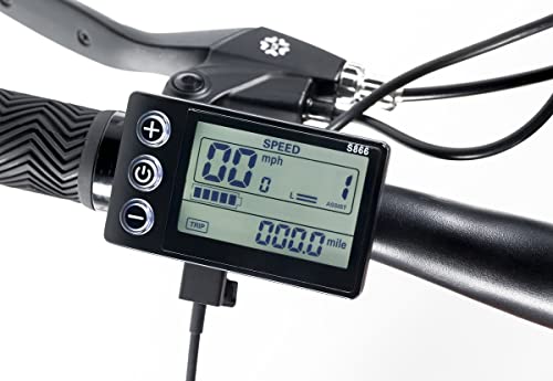 VeeGo Semi Fat Electric Bike, Lightweight & Folds in Half, Basket, Rack, Fenders Included, for Adults