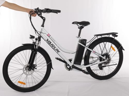 VARUN Electric Bike for Adults - 500W Electric Bicycle Up to 40 Miles, Removable Battery, 7-Speed, and Shock Absorber, Stylish 26" Ebike Suitable for Commuting