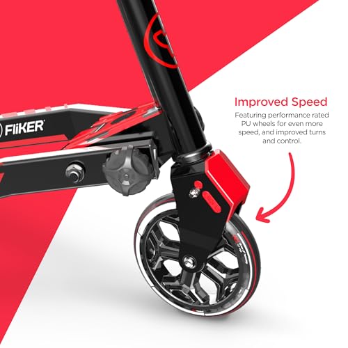 Yvolution Fliker Wiggle Scooter 3 Wheels Foldable Drift Scooter Self-Propelling Drifting Scooter for Adults and Kids Ages 9+ Years Old