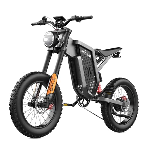 X21 Electric Bike for Adults 48V 35AH Samsung Battery 2000W Mountain Electric Dirt Bike, 30MPH, Shi-Mano 7-Speed, Hydraulic Oil Brake, 20“*4.0 Mens Commuting Electric Bicycle