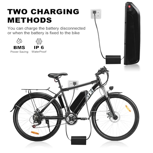 ZNH Electric Bike, Ebike 36V 10AH Removable Battery,20MPH 26 Electric Mountain Bike - Suspension Fork, LED Display - Experience The Thrill of Off-Road Riding