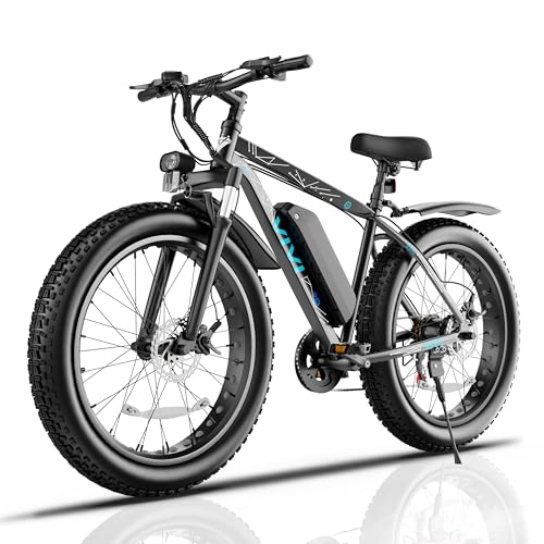 Vivi F26FUL Electric Bike Peak 1000W 26" x 4.0 Fat Tire Electric Bike with 48V 13Ah Removable Battery, 7Speed, Top 26Mph, Cruise Control, Up to 60 Miles for Commuting, Beach,Snow, UL2849 Certification