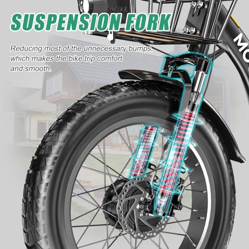 LILYPELLE Electric Tricycle for Adults, 20" x 4" Fat Tire Electric Trike, 48V 500W Motorized Electric Bicycle Bikes, 7 Speed 3 Wheels Ebike with Removable Battery, Aluminum Frame & Large Basket