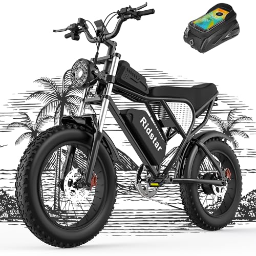 YVY Electric Bike for Adults, 20"x4.0" Fat Tire Dirt Ebike, 1000/2000W Brushless Motor - 48/52V 15/20/40Ah Removable Battery, Up to 25-37MPH/50-180 Miles, 7 Speeds, Hydraulic Suspension, Disc Brakes