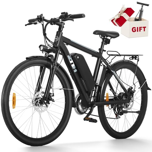 ZNH Electric Bike for Adults, 350W Ebike Full Suspension 26'' Electric Mountain Bike 36V/48V 13Ah Removable Battery, E Bike 7-Speed