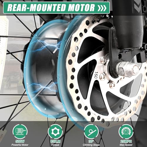 LILYPELLE Electric Tricycle for Adults, 20" x 4" Fat Tire Electric Trike, 48V 500W Motorized Electric Bicycle Bikes, 7 Speed 3 Wheels Ebike with Removable Battery, Aluminum Frame & Large Basket