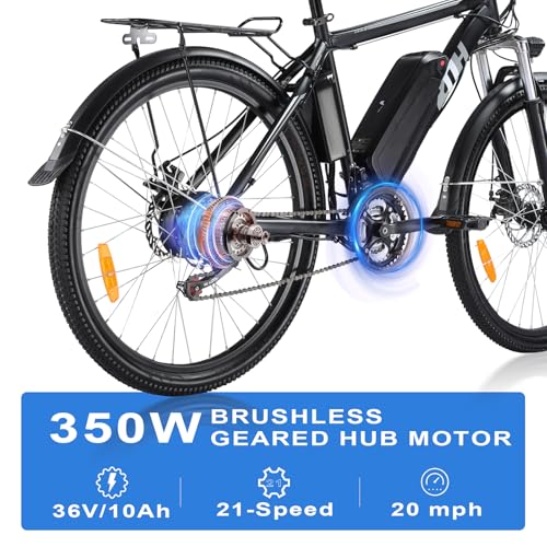 ZNH Electric Bike, Ebike 36V 10AH Removable Battery,20MPH 26 Electric Mountain Bike - Suspension Fork, LED Display - Experience The Thrill of Off-Road Riding