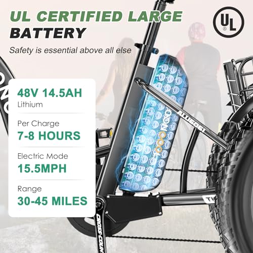 Electric Tricycle Electric Bicycle Electric Trike, 7 Speeds 3 Wheel Electric Bike for Adults with 350W 36V Removable Battery, Electric Cruiser Tricycle