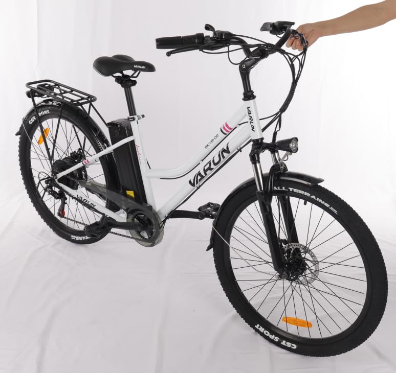 VARUN Electric Bike for Adults - 500W Electric Bicycle Up to 40 Miles, Removable Battery, 7-Speed, and Shock Absorber, Stylish 26" Ebike Suitable for Commuting