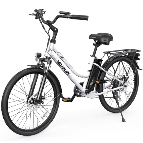 VARUN Electric Bike for Adults - 500W Electric Bicycle Up to 40 Miles, Removable Battery, 7-Speed, and Shock Absorber, Stylish 26" Ebike Suitable for Commuting