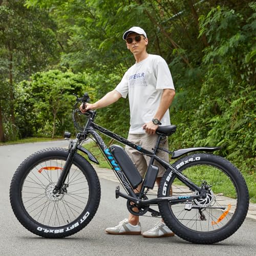 Vivi F26FUL Electric Bike Peak 1000W 26" x 4.0 Fat Tire Electric Bike with 48V 13Ah Removable Battery, 7Speed, Top 26Mph, Cruise Control, Up to 60 Miles for Commuting, Beach,Snow, UL2849 Certification