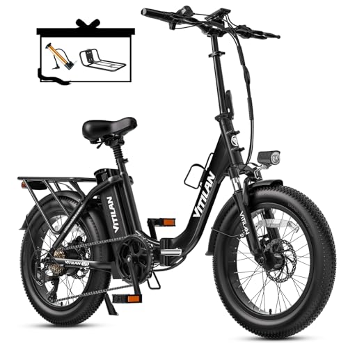 VITILAN 1056W Peak Electric Bike for Adults, U3 20" Fat Tire Electric Bicycle, 48V 624Wh Removable Battery, Max Range 80 Miles & 28Mph, 7 Speed Step Thru Ebike with Dual Suspension