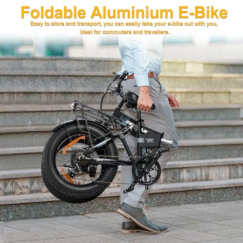 YVY Adult Electric Bike - Folding - 1000/2000W Brushless Motor - 48V 15/23Ah Removable Battery, Range 50-75 Mile, Max Speed 30/35MPH, 20"x4.0" Fat Tire, 7 Speeds, Hydraulic Suspension, Disc Brakes