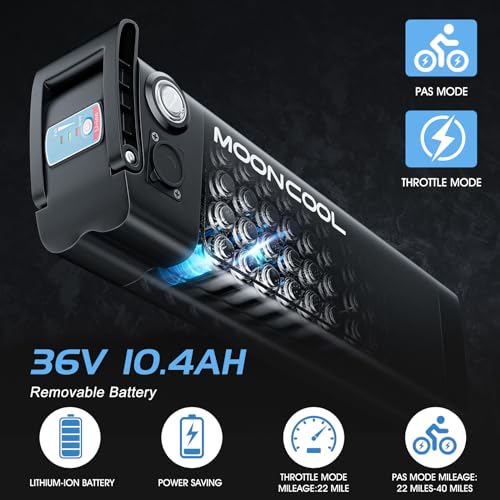 MOONCOOL Electric Tricycle for Adults, 350W 36V Electric Trike Motorized Three Wheel Electric Bicycle, 7 Speeds 3 Wheels Adult Electric Tricycle with Large Basket