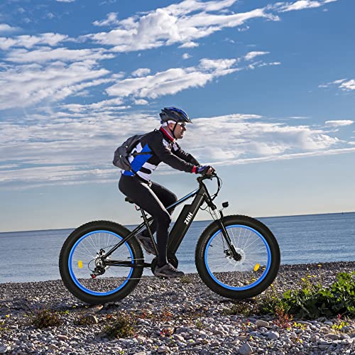 ZNH Electric Bike for Adults, 500W/750W Mid Drive Motor Ebike Full Suspension 20"/26'' Fat Tire Electric Mountain Bike 36V/48V 13Ah Removable Battery, Snow Beach Hunting E Bike Shimano 7-Speed