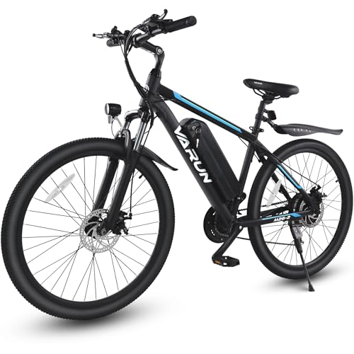VARUN Electric Bike - 500W（Peak 750W Electric Bike for Adults with 48V Removable Battery - 26" Ebike Up to 45 Miles, 20 MPH, 21 Speed Gears & Dual Front Fork Suspension