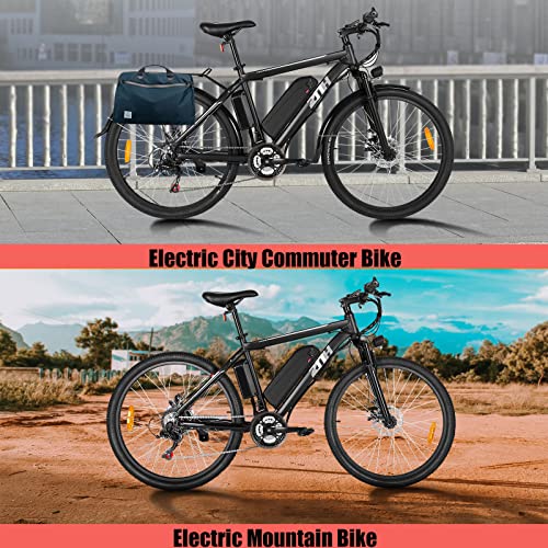 ZNH Electric Bike, 26'' E Bike for Adults 350W Electric Commuter Bike/Mountain Bike, Adult Ebike with Removable 36V/10AH Battery UL Certified, Electric City Bicycles for Adult/Shimano 21-Speed