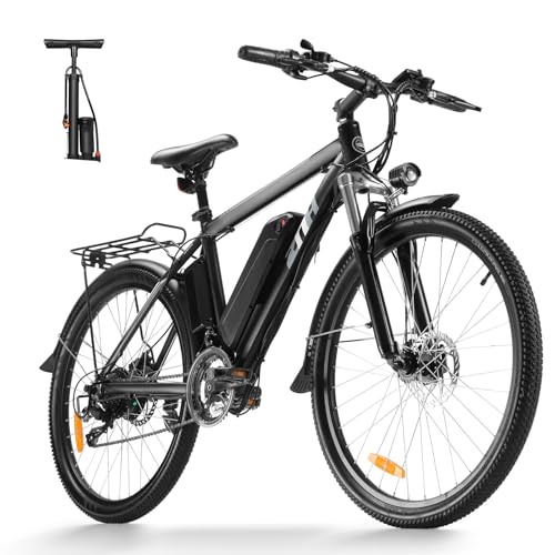 ZNH Electric Bike, Ebike 36V 10AH Removable Battery,20MPH 26 Electric Mountain Bike - Suspension Fork, LED Display - Experience The Thrill of Off-Road Riding