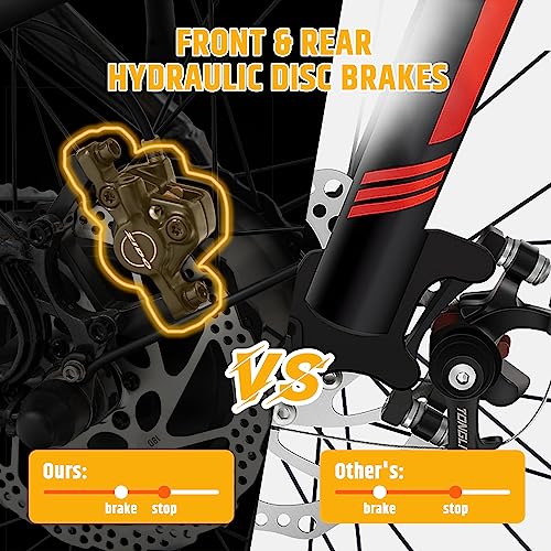 VELOWAVE Electric Bike 26" Fat Tire Ebike Electric Bike for Adults with 750w (Peak 1000W) Brushless Motor 48V 15AH Removable LG Cell with Lock& Bell