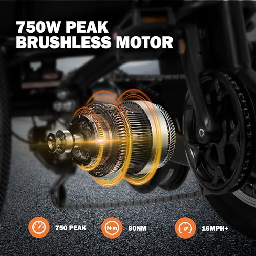 Triker Electric Bike, Peak 750W Brushless Motor Folding Trike Ebike, 720Wh Removable Battery, Step-Thru 3 Wheel Electric Bicycle, Up to 65 Miles, 20X3.0 Tire Tricycle for Adults