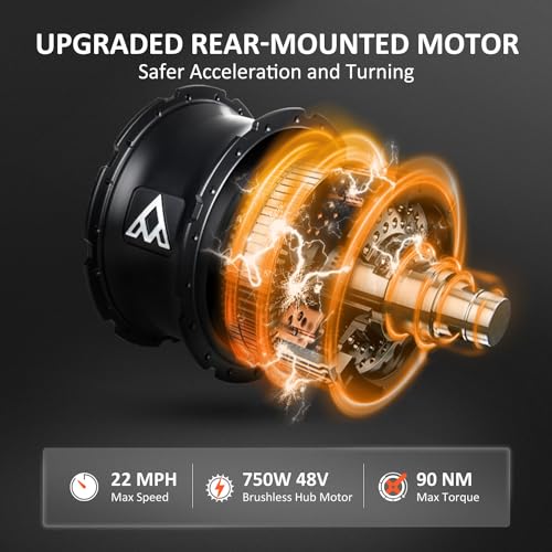 ADDMOTOR Electric Trike for Adults, 750W Rear Motor, Grandtan II Electric Trike, 85MI, 3 Wheel Electric Bikes, 450 lbs, 48V 20Ah Battery, Electric Tricycle, Etrike, Differential & Parking Brake