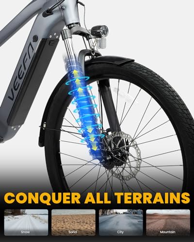VEEFA M2 Electric Bike for Adults 27.5” Ebike with 750W Peak Motor Up to 20MPH, 80 Miles Max Range by 48V Built-in Removable Battery, 5 Pedal-Assist Levels, UL2849 Certified, Suitable for Commuting
