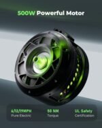 isinwheel U3 16" Foldable Electric Bike Adults, 500W Electric Bicycle, Front Fork Suspension, 19 MPH UP to 45 Miles Folding Ebike for Adults and Teens for Leisure Riding&Commuting, UL2849 Certified - Image 2