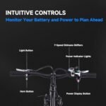 26 Inch 24 Inch Adult Electric Tricycle 3 Wheel Mountain Electric Bicycle with Basket, 350W Brushless Motor, 36V 10Ah Removable Battery, 7 Speed Ebike Trike for Men Women - Image 5