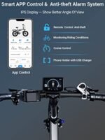 Electric Bike for Adults 1130W Peak BAFABG Motor 30MPH 48V 15AH Battery 60Miles Range Folding EBike, 20'' Fat Tire Foldable E-Bike with APP Control, Full Suspension, Hydraulic Brake Electric Bicycle - Image 4