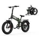 Folding Electric Bike,Foldable Electric Bike,Electric Bike Adults,20"x 4" Fat Tire,750w Motor Peak 1500w,48V 13Ah Removable Battery,50Miles Range 28Mph,7-Speed Gear,Folding City Ebike for Men Women