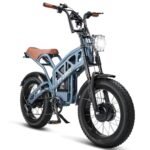 2000W Electric Bike Adults Dual Motor with 48v 24.5AH Removable Battery, 20Inch Fat Tire Mountain EBike, 35MPH Full Suspension AWD E Bike for Commuter Beach, Shim 7-Speed Gear