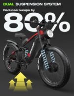 tifgalop Electric Bike for Adults - 26" Fat Tire Electric Bike Beach Snow Mountain Bike, Dual Hydraulic Disc Brakes Electric Bike Full Suspension - Image 2