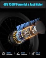 Electric Bike for Adults 1000W 30MPH Ebike - 48V 20AH Electric Bicycle Dirt Mountain Bike Motor, Long Range e-Bike (Rx80 1000w 48v 20ah Gray) - Image 3