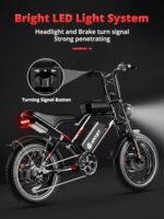 S8 Peak 3000W Dual Motor AWD Electric Bike for Adults 48V 25Ah Ebike 35MPH Electric Bicycles 75+ Miles Max Range Hydraulic Disc Brake Full Suspension Fork 7-Speed Electric Bike - Image 4
