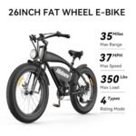 LET IT GO Electric Bike for Adults, 26" Electric Mountain Bike, Off Road All Terrains E Bike, 1200W 48V 17.5AH, 37 MPH & 37 Miles - Image 5