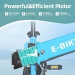 20" Folding Electric Bike for Adults | Lightweight Foldable Electric Bicycle - Weighs Only 45lbs | 500W Brushless Motor | 40+ Mile Range | 21mph Speed - Class 2 Fat TIre Ebike - Image 3