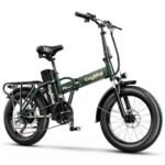 Foldable Electric Bike for Adults, 30+MPH, 48V 20Ah Removable Battery up to 80Miles, 20" Fat Tire Peak 1000W Motor Dirt Ebike Adult Electric Bicycle for City Commute Beach Mountain Adventurous E Bike