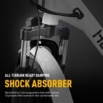 Heybike Cityscape Electric Bike 350W(Peak 500W) Electric City Cruiser Bicycle Up to 40 Miles 23MPH Removable Battery, 7-Speed and Dual Shock Absorber, 26" Electric Commuter Bike for Adults - Image 4