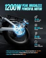 Juliet/JulietⅡ(2024 Upgraded) 48V/52V 60Ah Peak 1200W/Peak 1700W Electric Bike Up to 200 Miles Long Range Electric Bike 20 * 4.0 Fat Tire Electric Bike Full Suspension Adult Electric Bicycles - Image 4