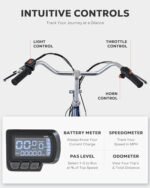 Viribus Electric Trike, 250W Electric Tricycle for Adults with UL 36V 13Ah Battery, 3 Wheel Electric Bike for Men Women Seniors with Basket, Ebike Trike 330lb. 24 26 in Etrike E Trikes - Image 5