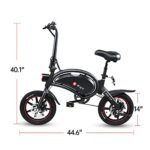 Electric Bike for Adults Teens,DYU D3F 14" Folding Electric Bicycle,Commuter City E-Bike with 250W Motor and 36V 10AH Lithium-Ion Battery,40-45miles Travel Range - Image 4